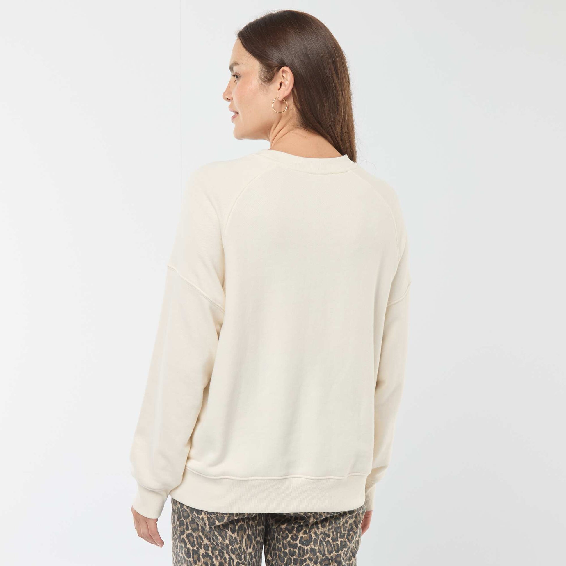 Sweat d'allaitement en molleton BLANC