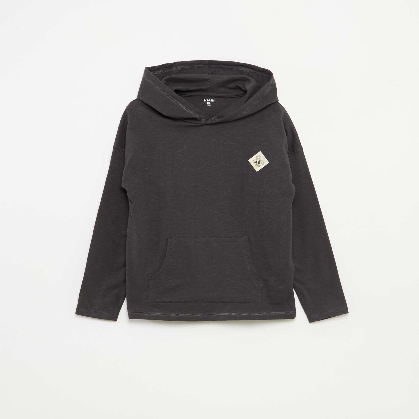 T-shirt à capuche à manches longues GRIS