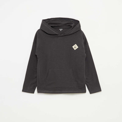 T-shirt à capuche à manches longues GRIS