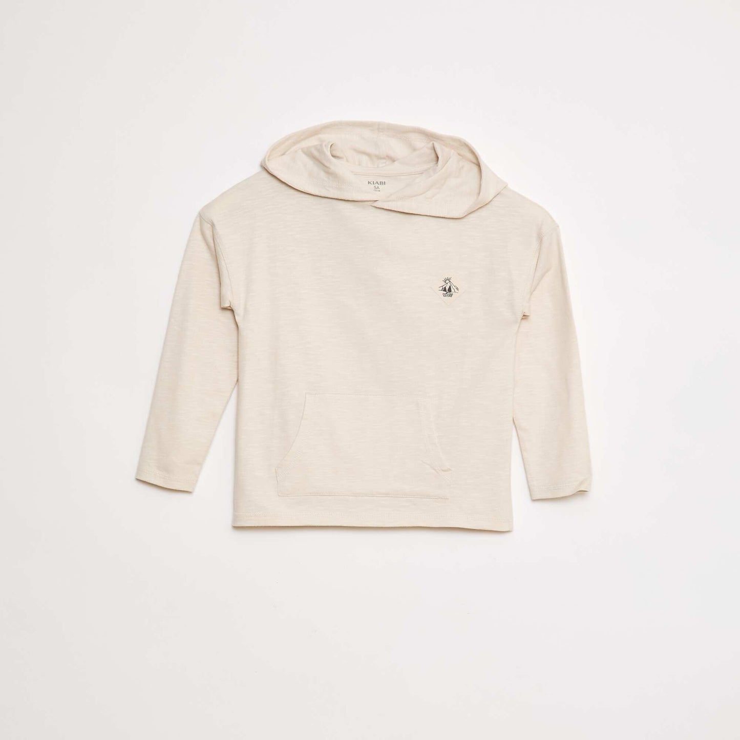 T-shirt à capuche à manches longues BLANC