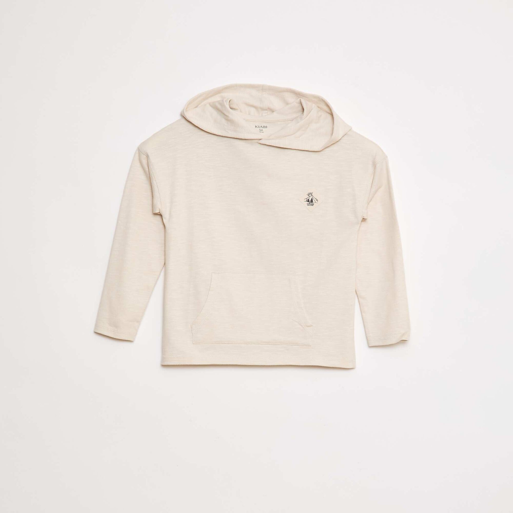 T-shirt à capuche à manches longues BLANC