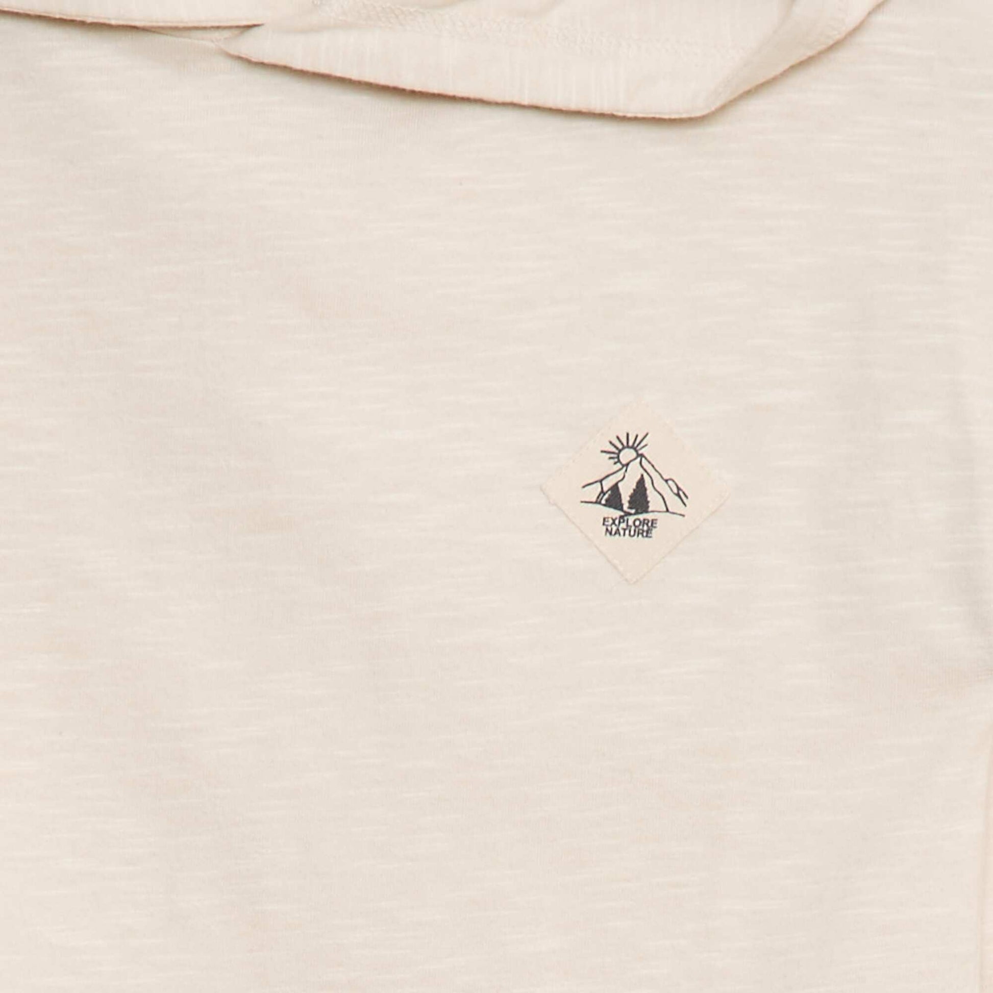 T-shirt à capuche à manches longues BLANC