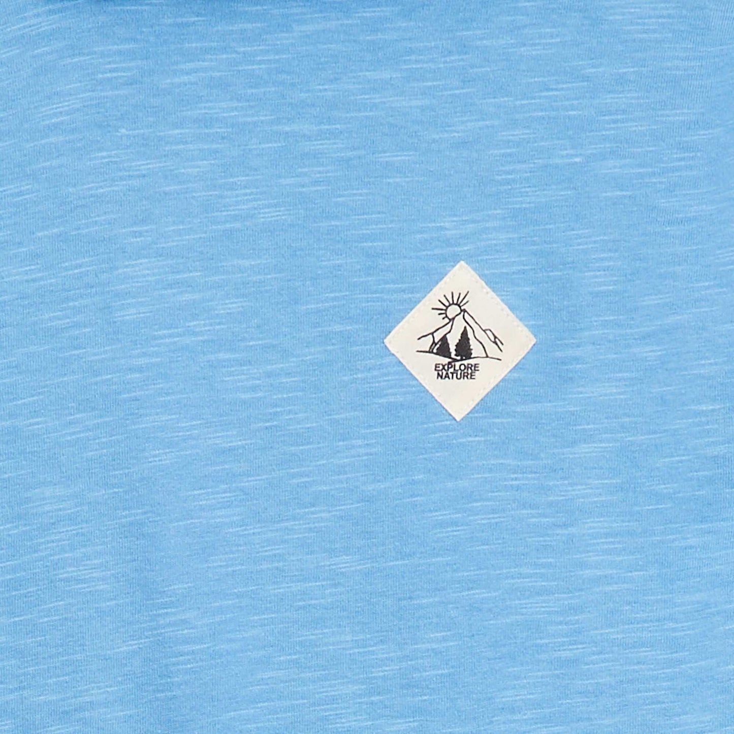 T-shirt à capuche à manches longues BLEU