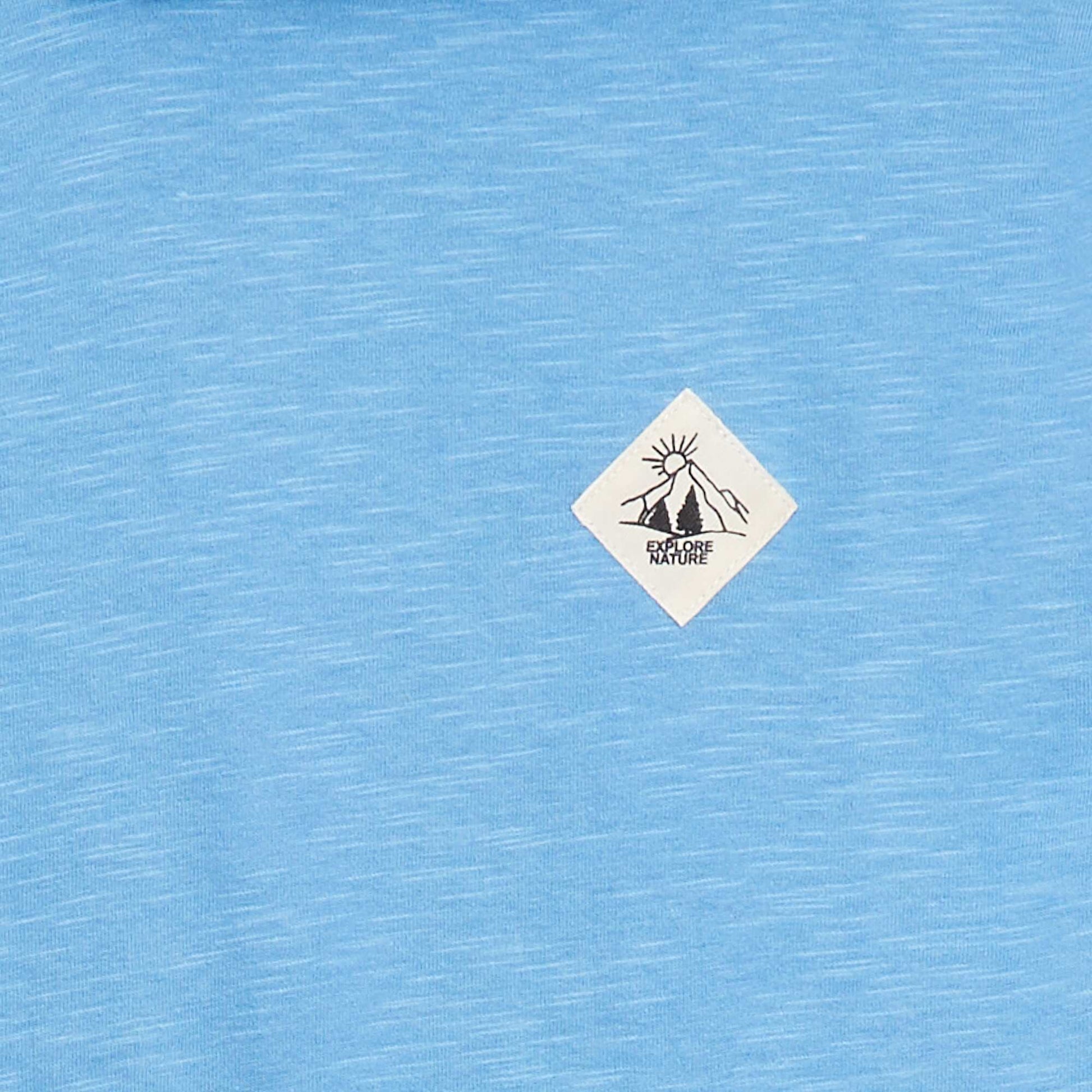 T-shirt à capuche à manches longues BLEU