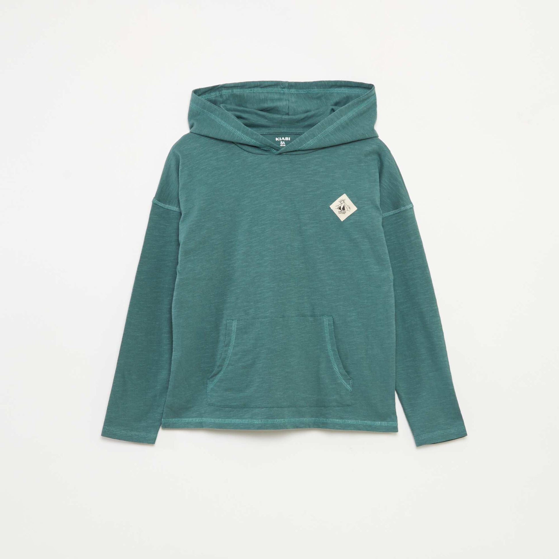 T-shirt à capuche à manches longues VERT