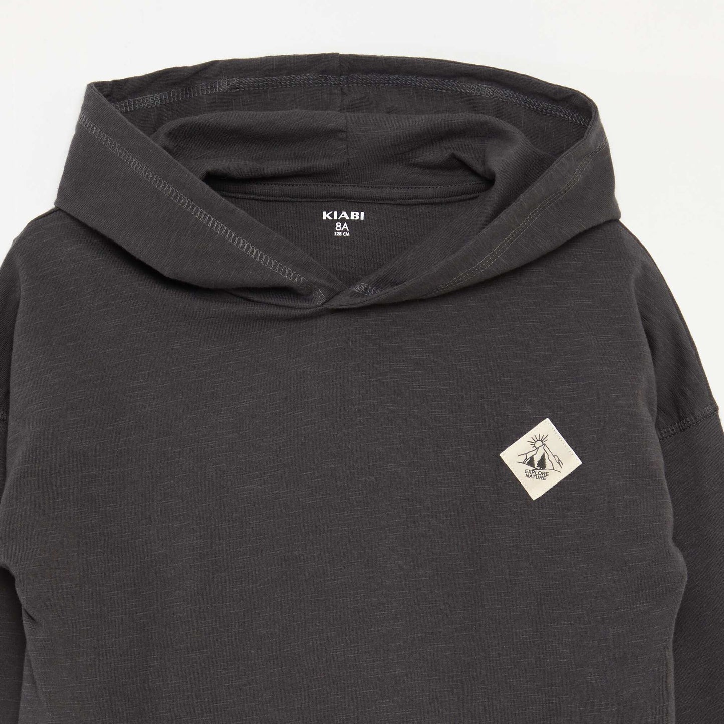 T-shirt à capuche à manches longues GRIS