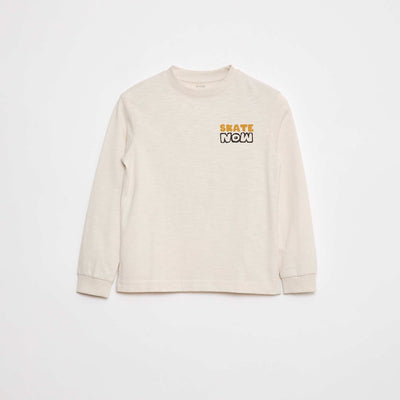 T-shirt loose imprimé skate ECRU