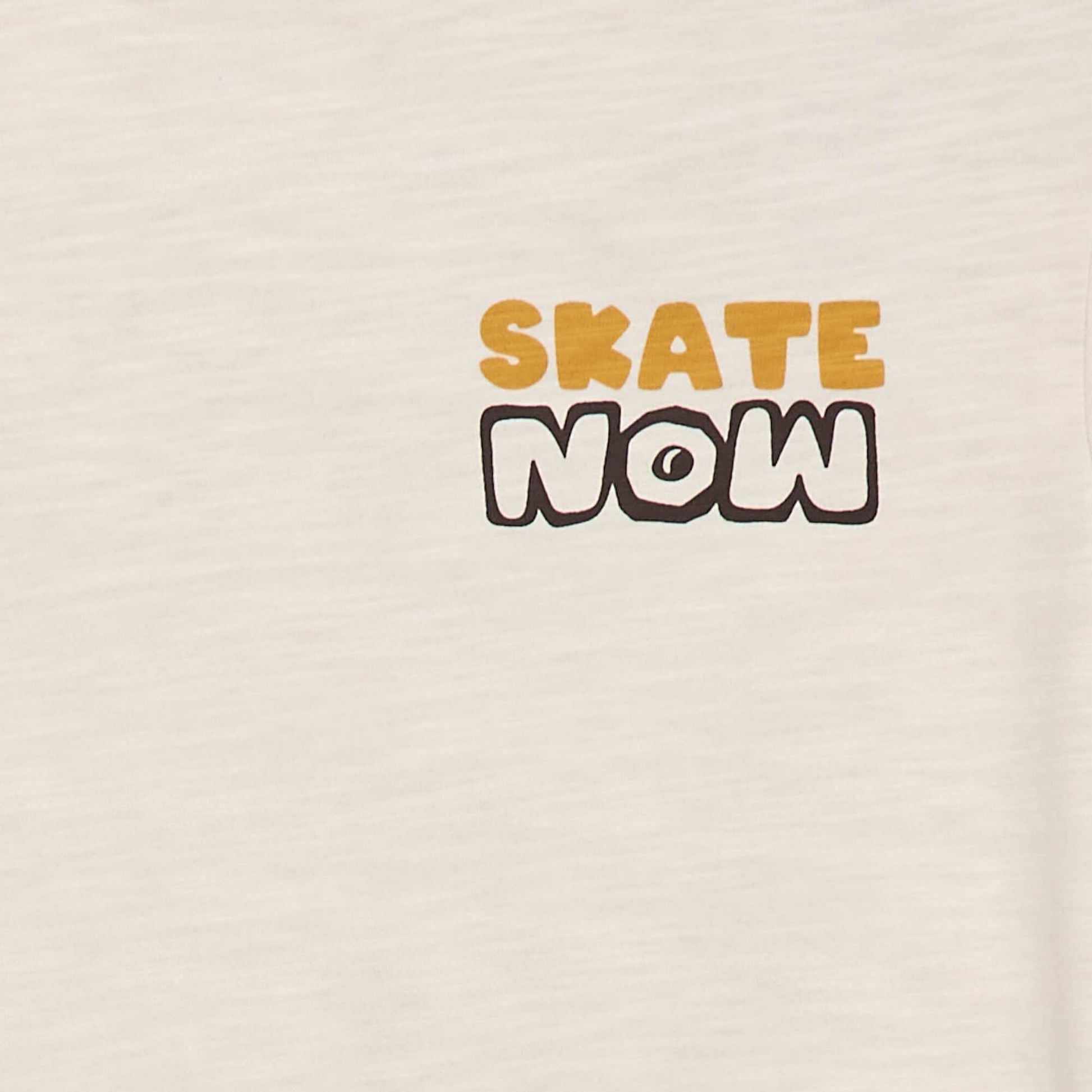 T-shirt loose imprimé skate ECRU