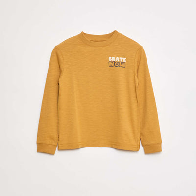T-shirt loose imprimé skate JAUNE