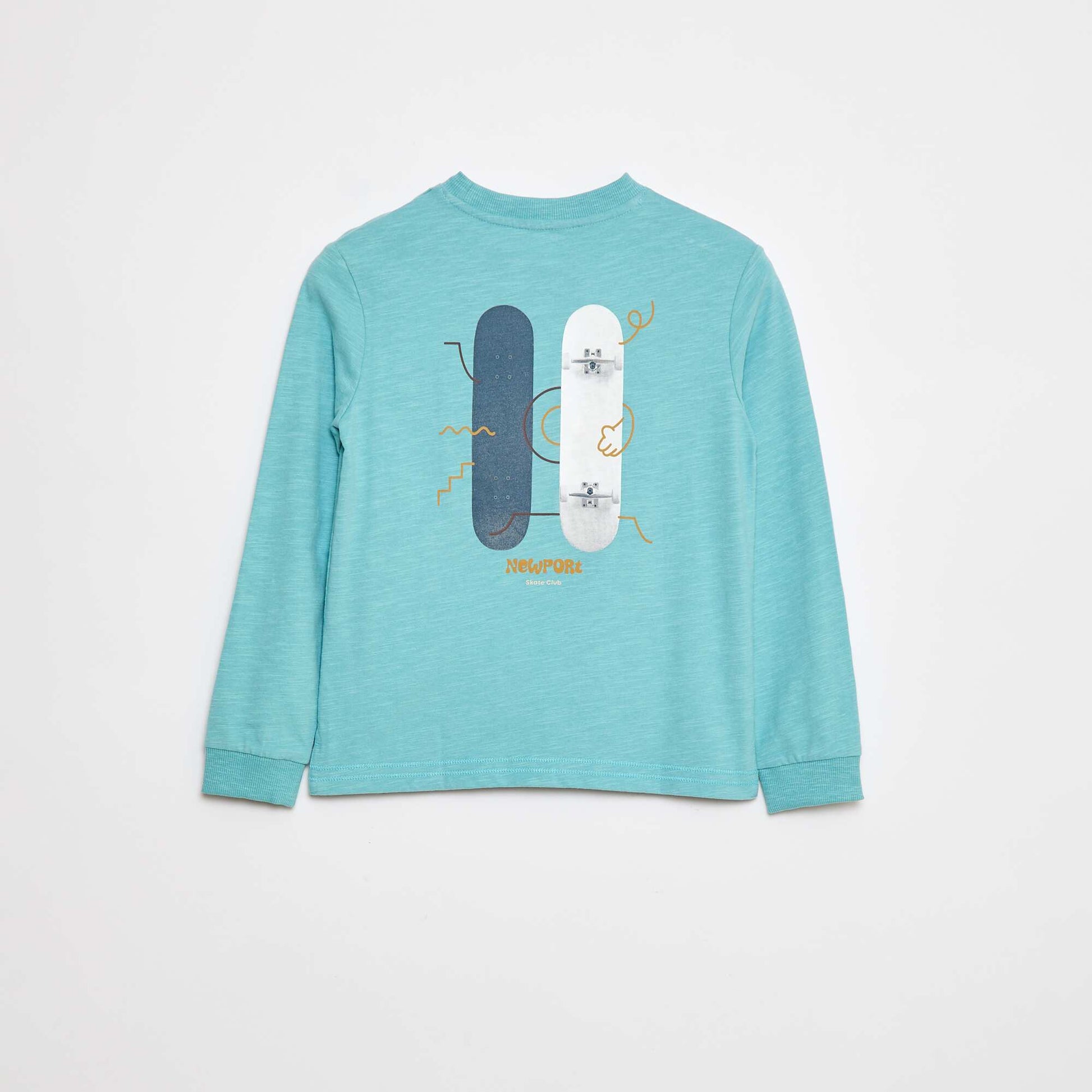 T-shirt loose imprimé skate BLEU