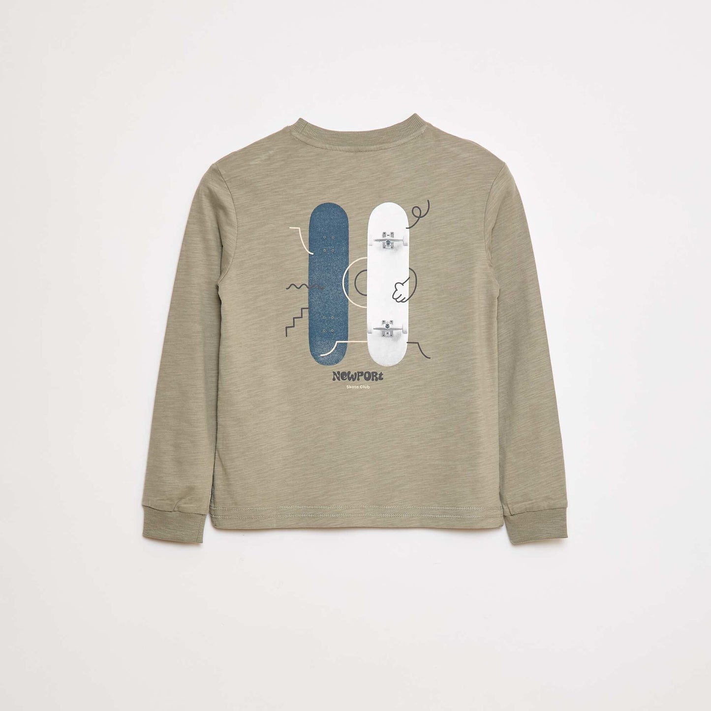 T-shirt loose imprimé skate KAKI