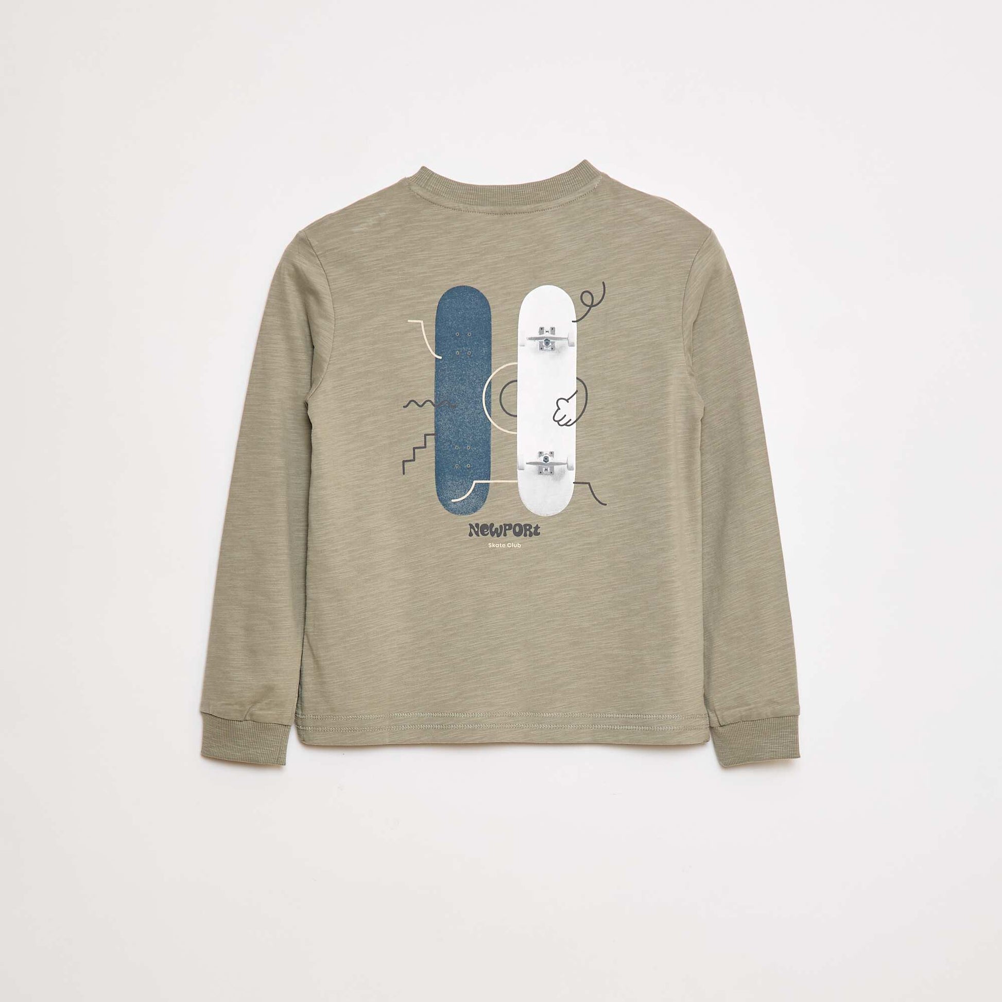 T-shirt loose imprimé skate KAKI