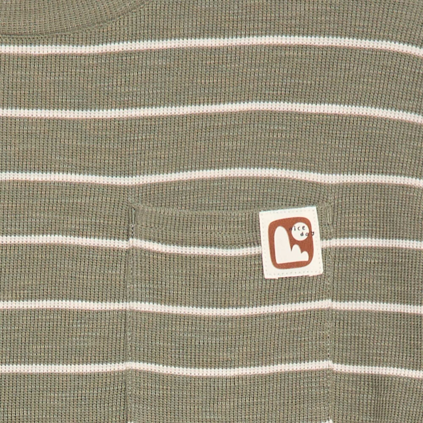 T-shirt en maille à rayures VERT