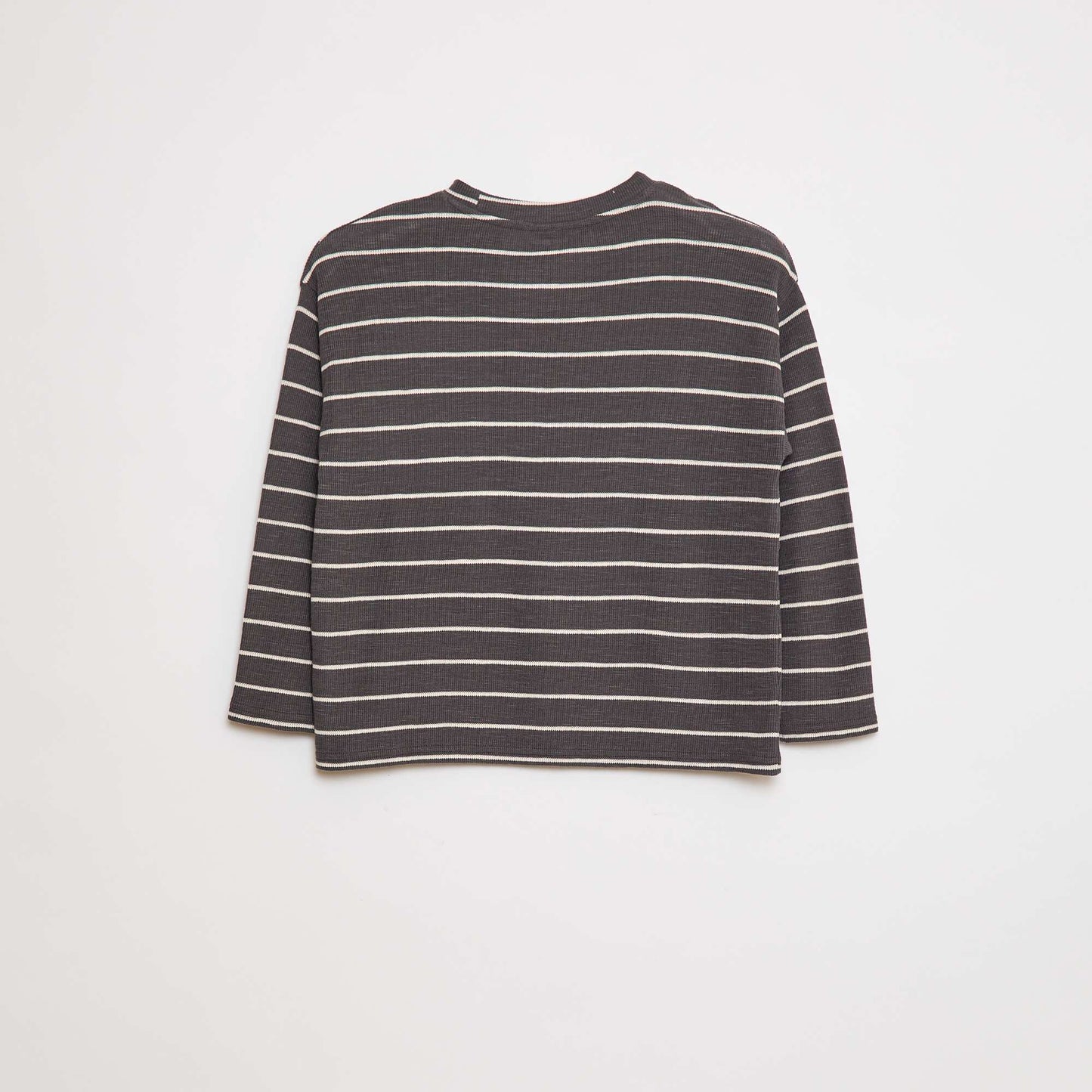 T-shirt en maille à rayures GRIS