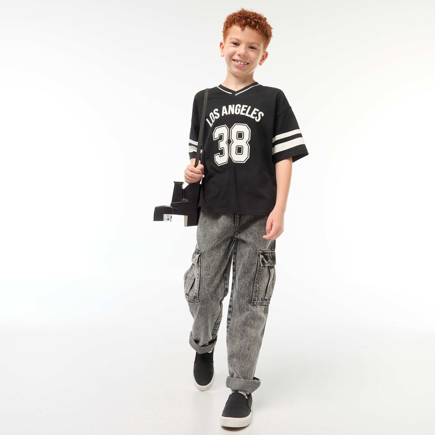 T-shirt esprit baseball NOIR