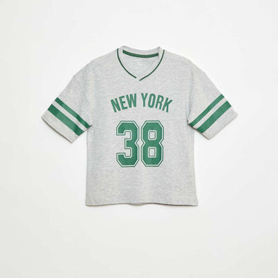 T-shirt esprit baseball GRIS