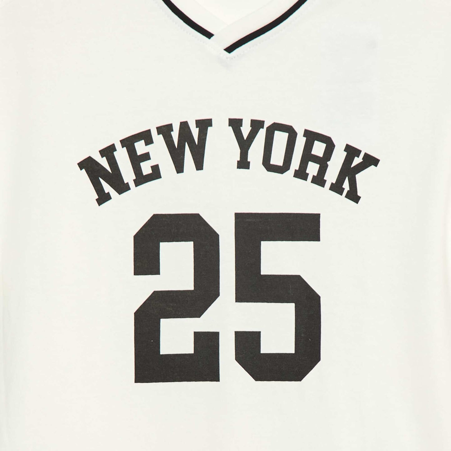T-shirt esprit baseball BLANC