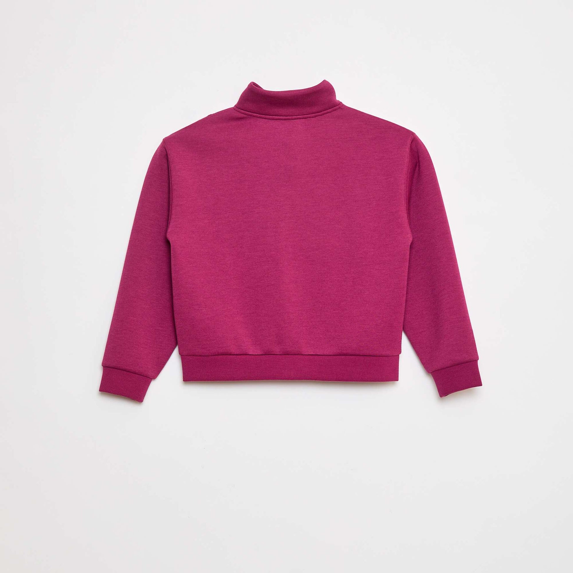 Sweat zippé à col montant ROSE