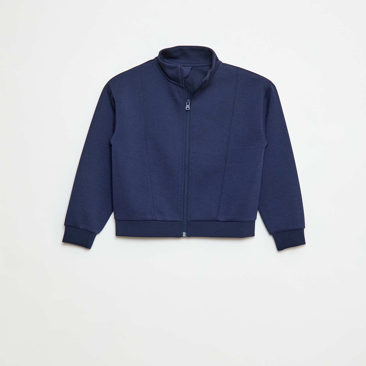 Sweat zippé à col montant BLEU MARINE