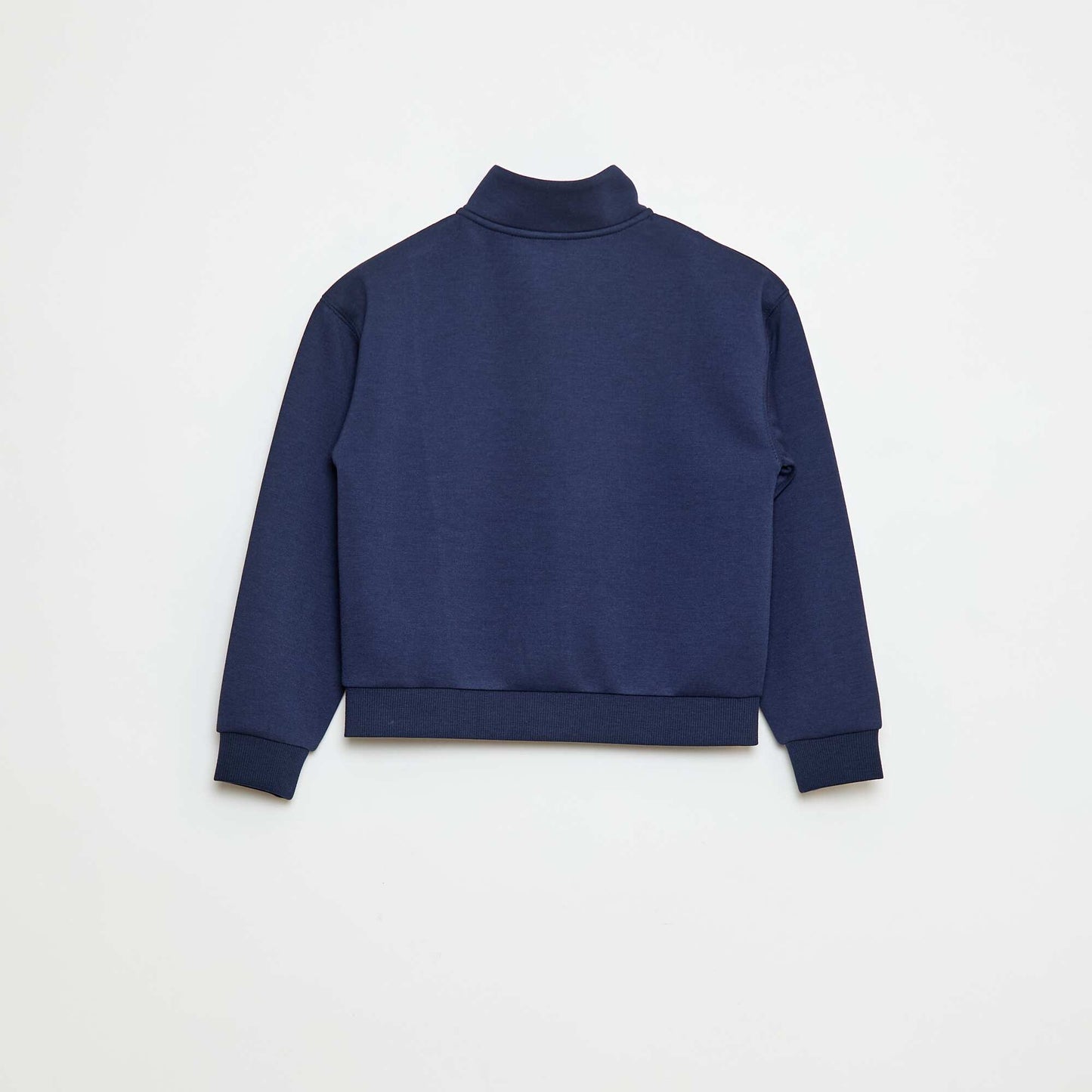 Sweat zippé à col montant BLEU MARINE