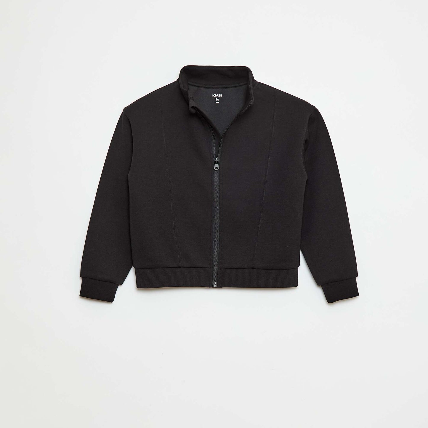 Sweat zippé à col montant NOIR