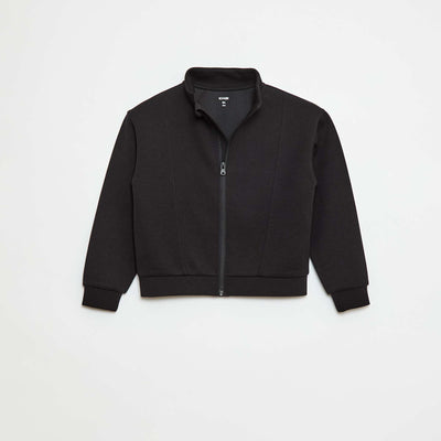Sweat zippé à col montant NOIR