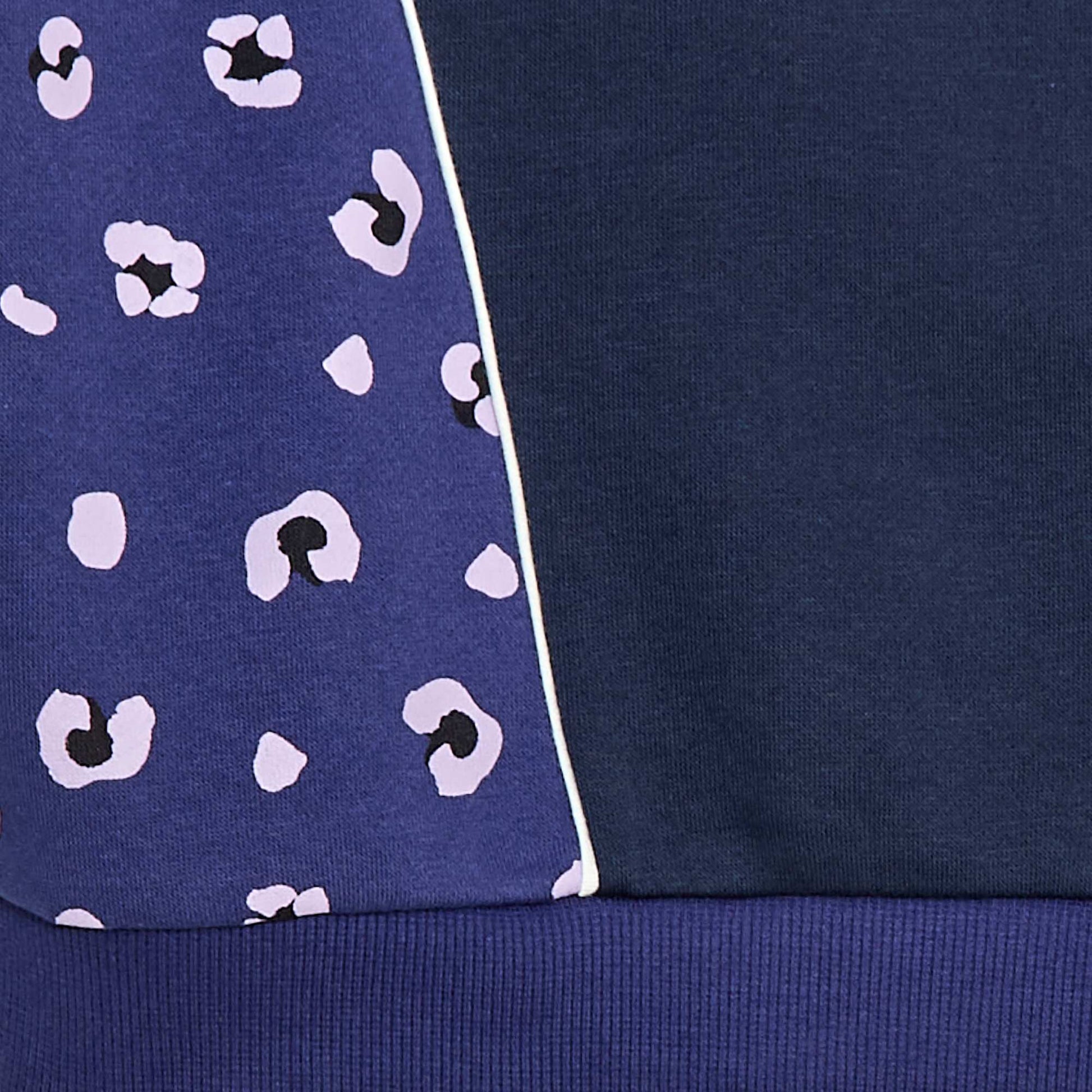 Sweat à capuche avec motifs BLEU