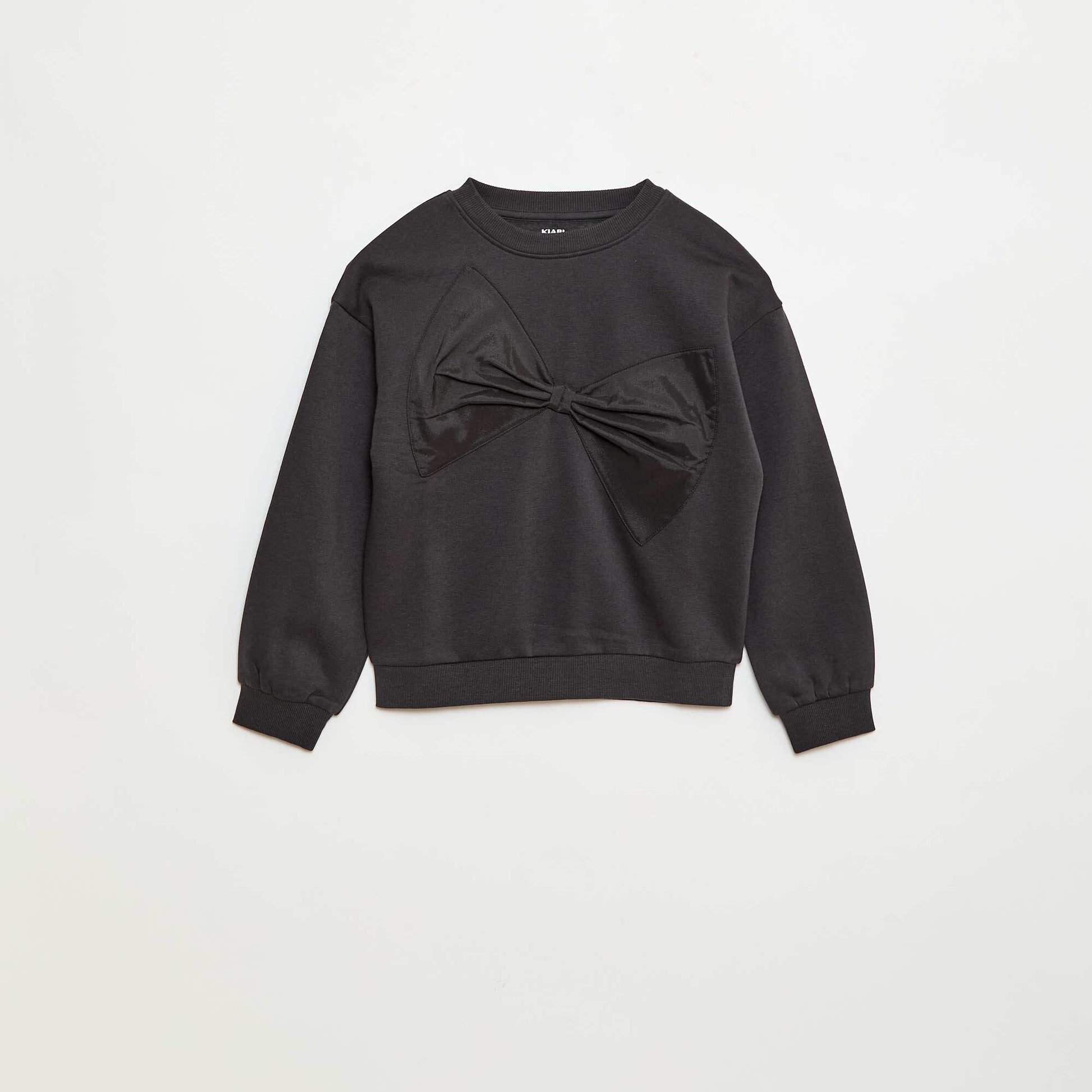 Sweat avec nœud en satin NOIR