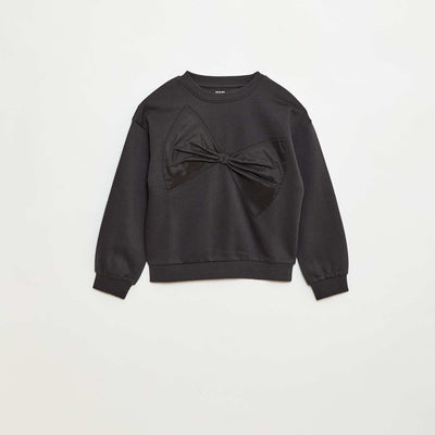 Sweat avec nœud en satin NOIR
