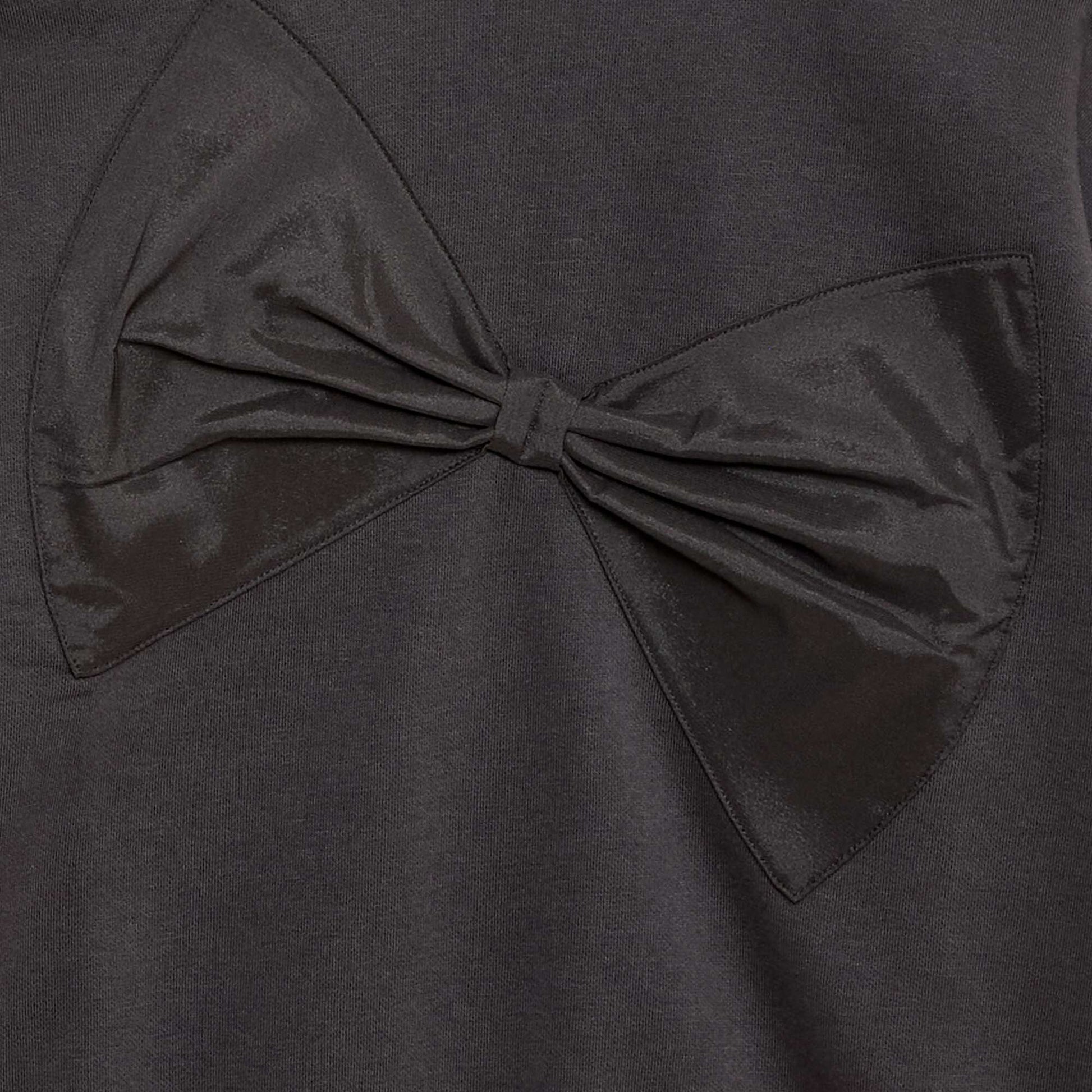 Sweat avec nœud en satin NOIR