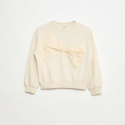 Sweat avec nœud en satin BLANC