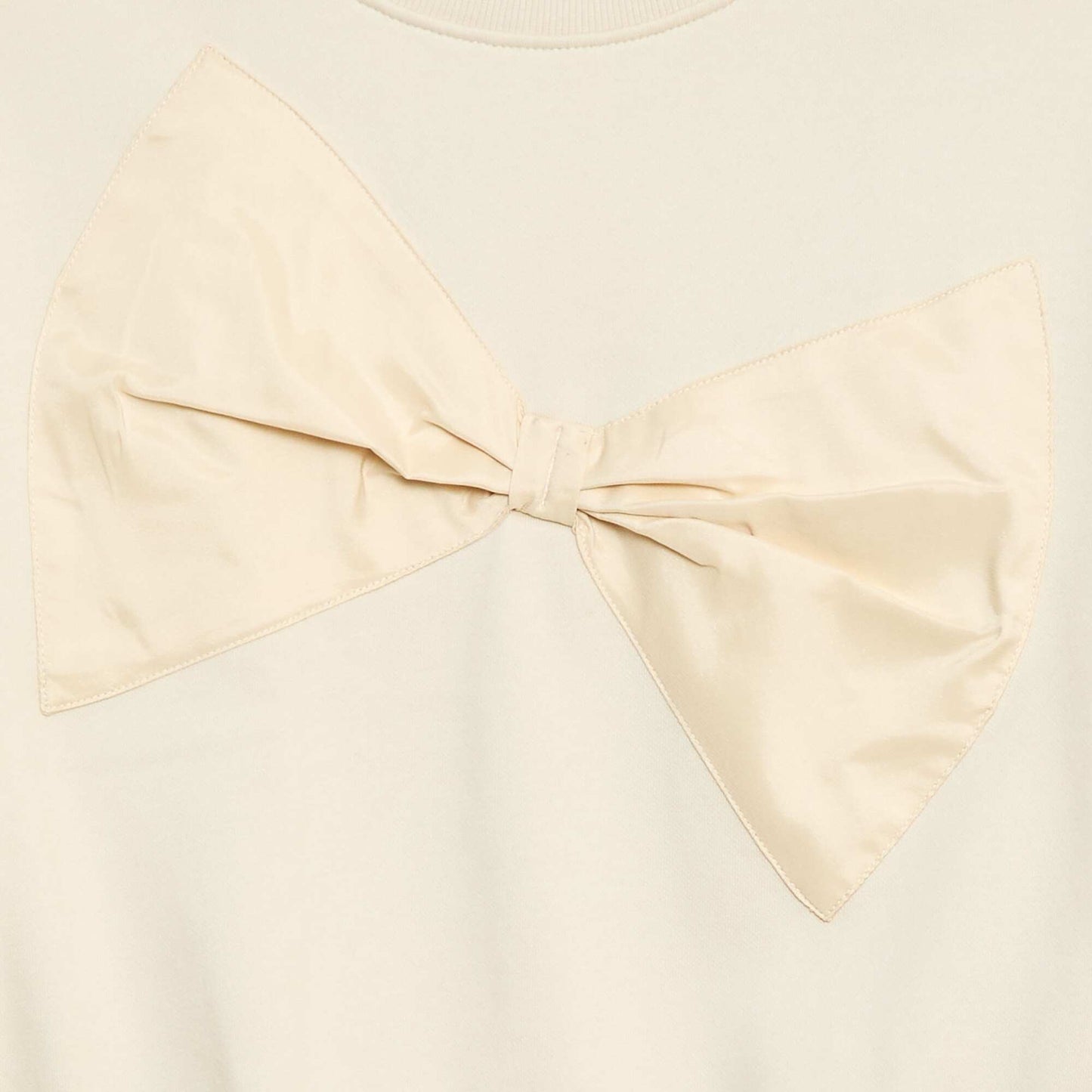 Sweat avec nœud en satin BLANC
