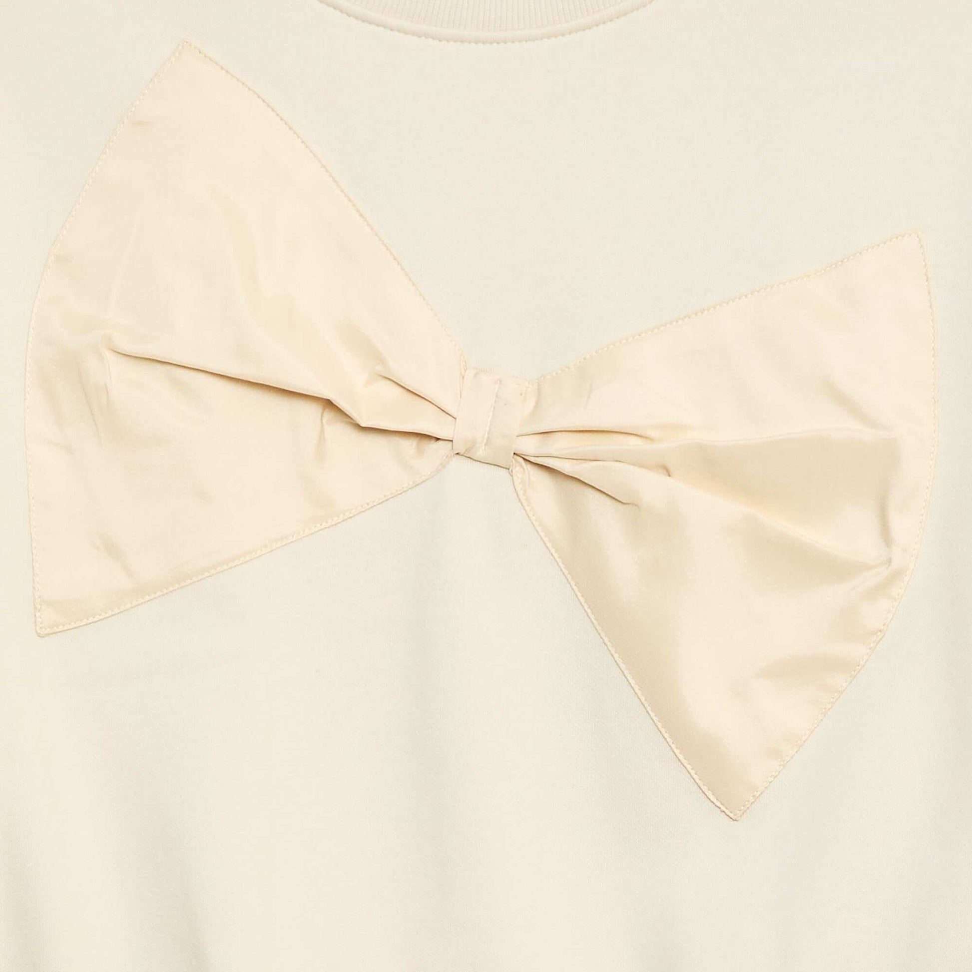 Sweat avec nœud en satin BLANC