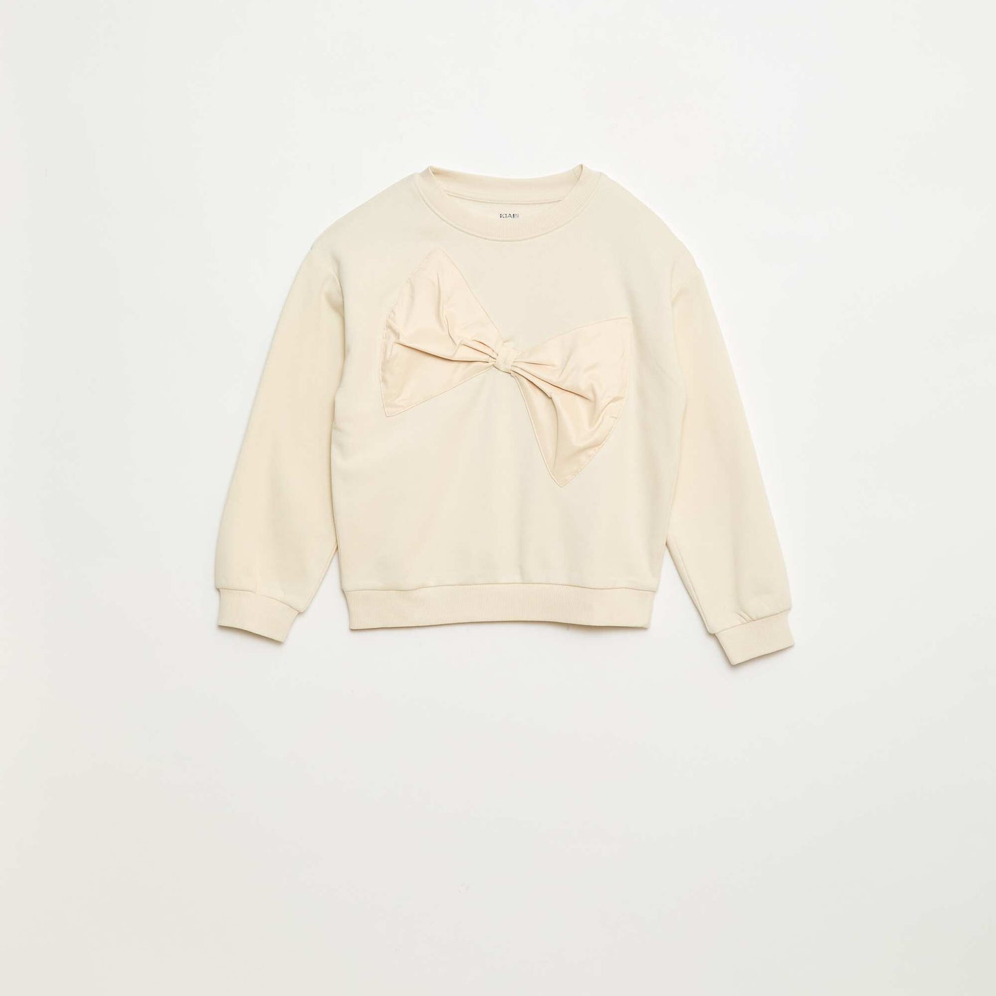 Sweat avec nœud en satin BEIGE