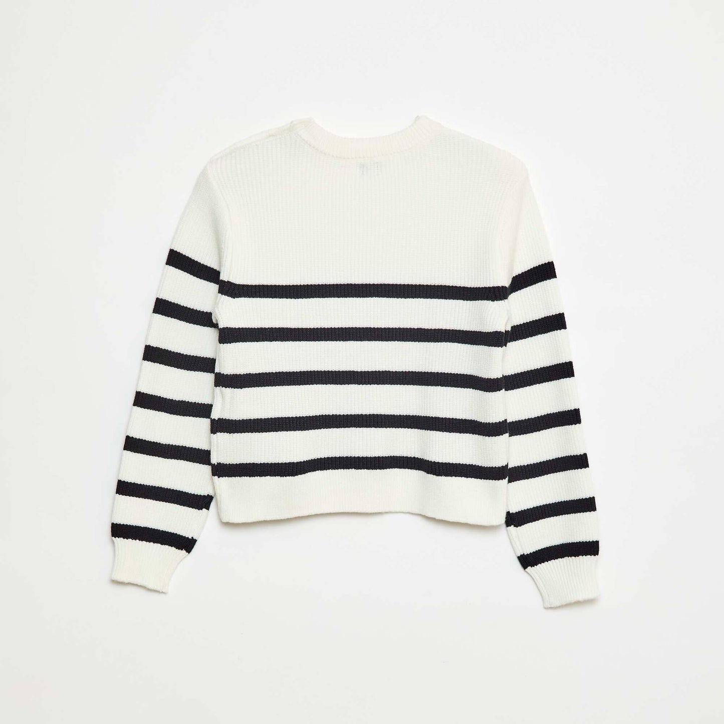 Pull maille côtelée avec épaule boutonnée MARINIèRE