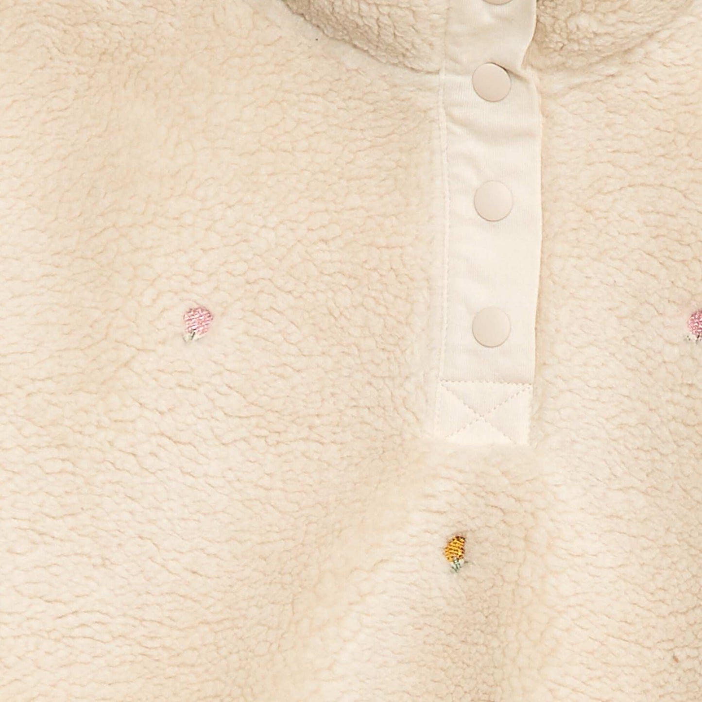 Sweat effet mouton avec broderie BEIGE