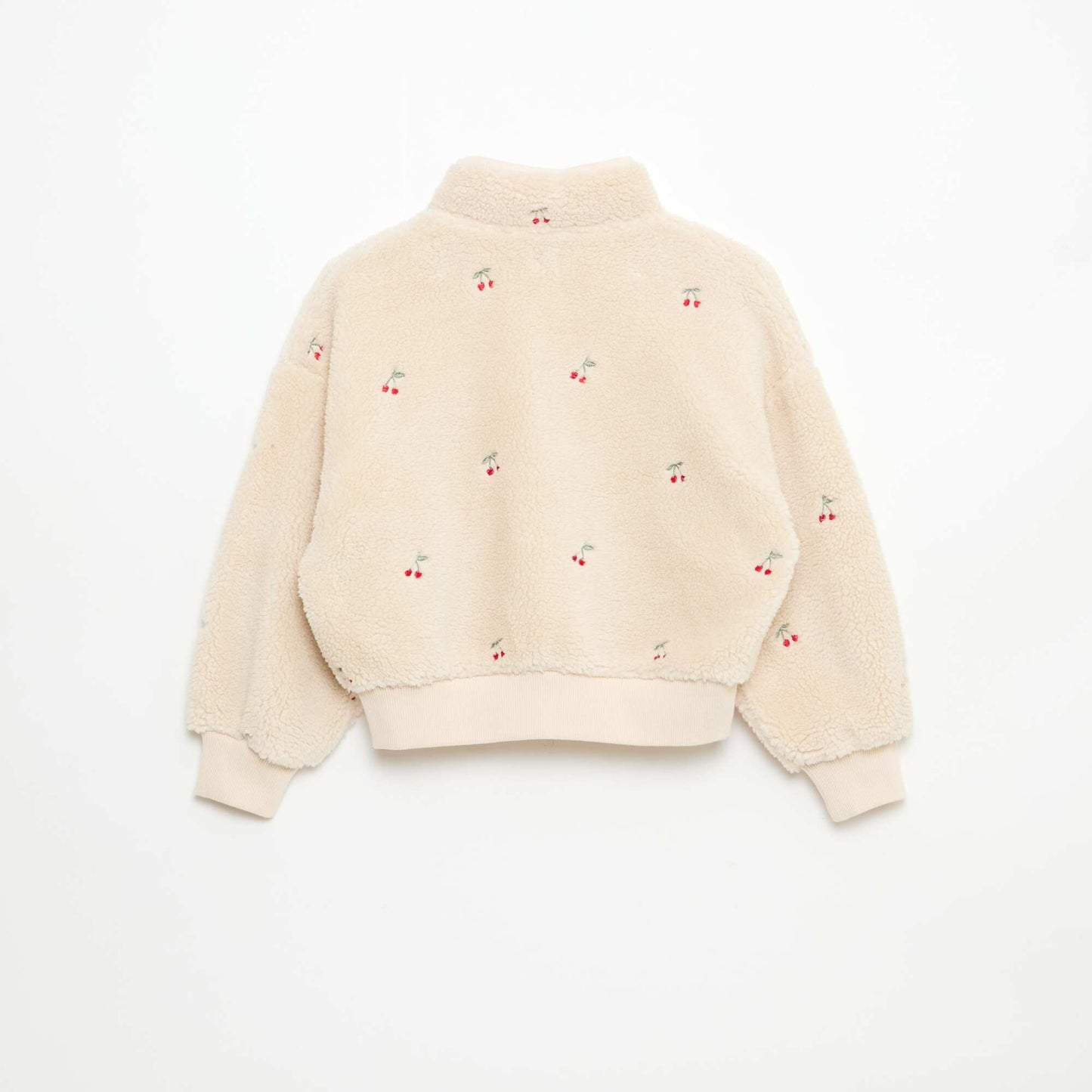 Sweat effet mouton avec broderie BEIGE