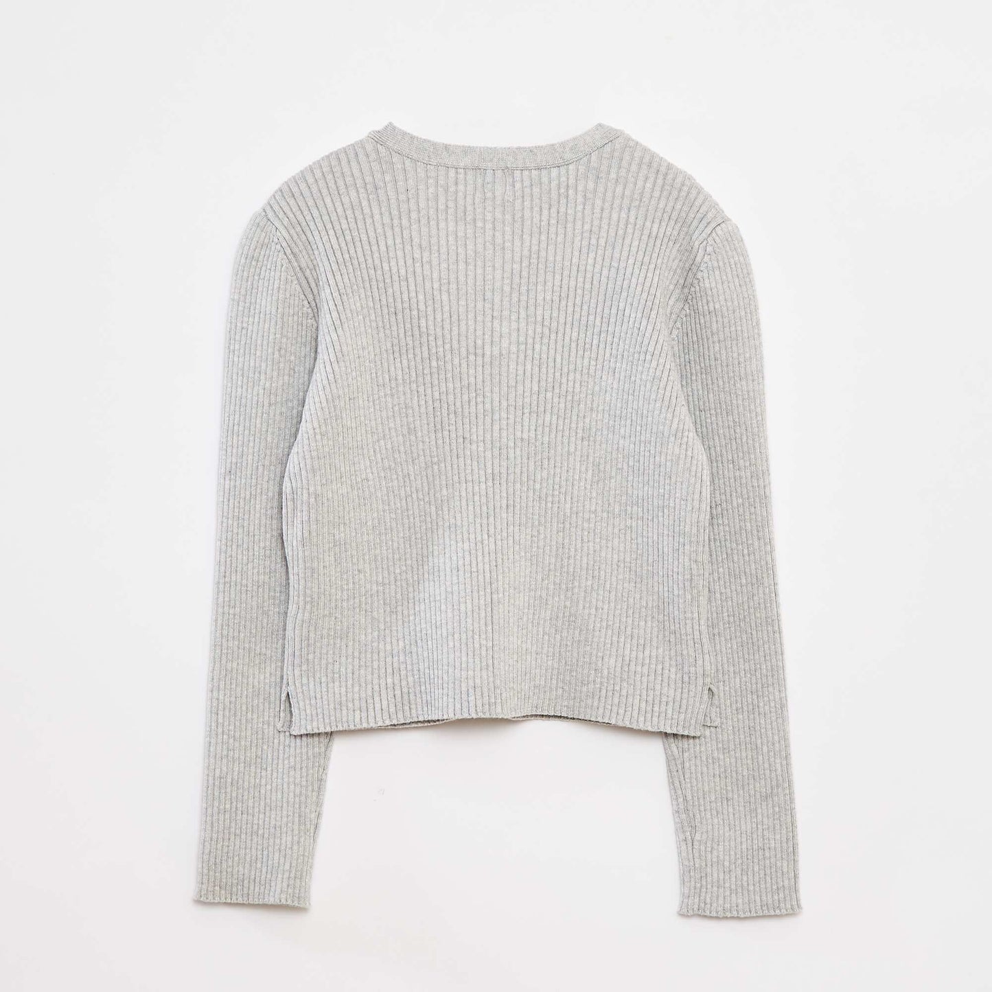 Gilet côtelé avec nœuds en velours GRIS