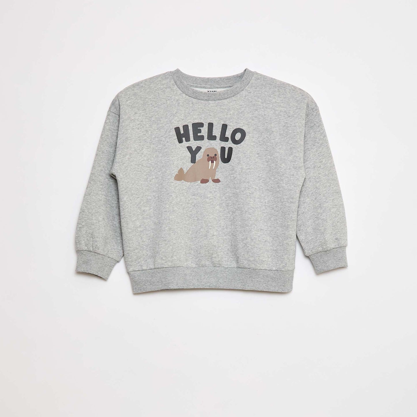 Lot de 2 sweats à col rond en molleton gratté GRIS