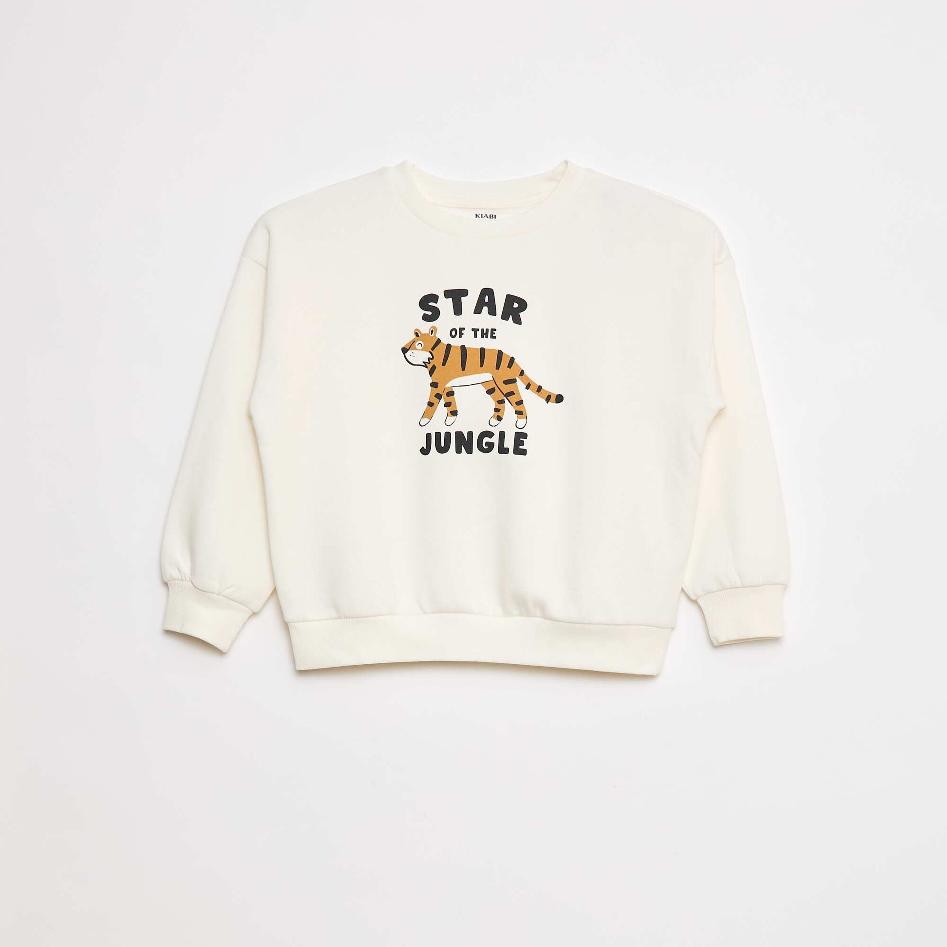 Lot de 2 sweats à col rond en molleton gratté BLANC