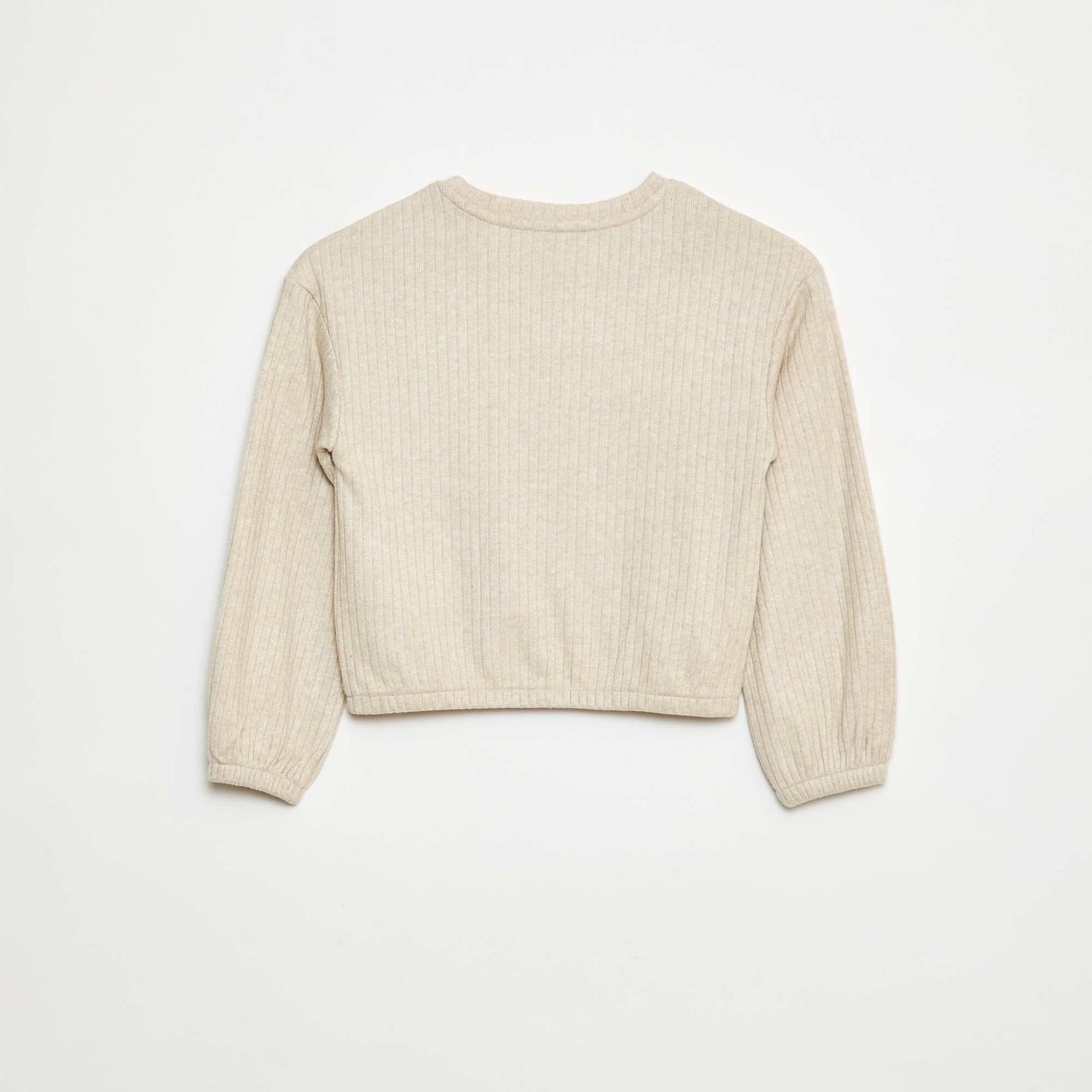T-shirt col rond BEIGE
