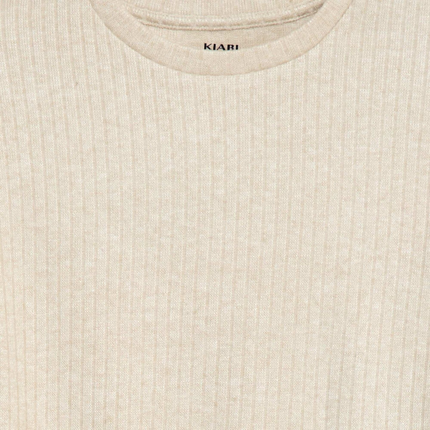 T-shirt col rond BEIGE