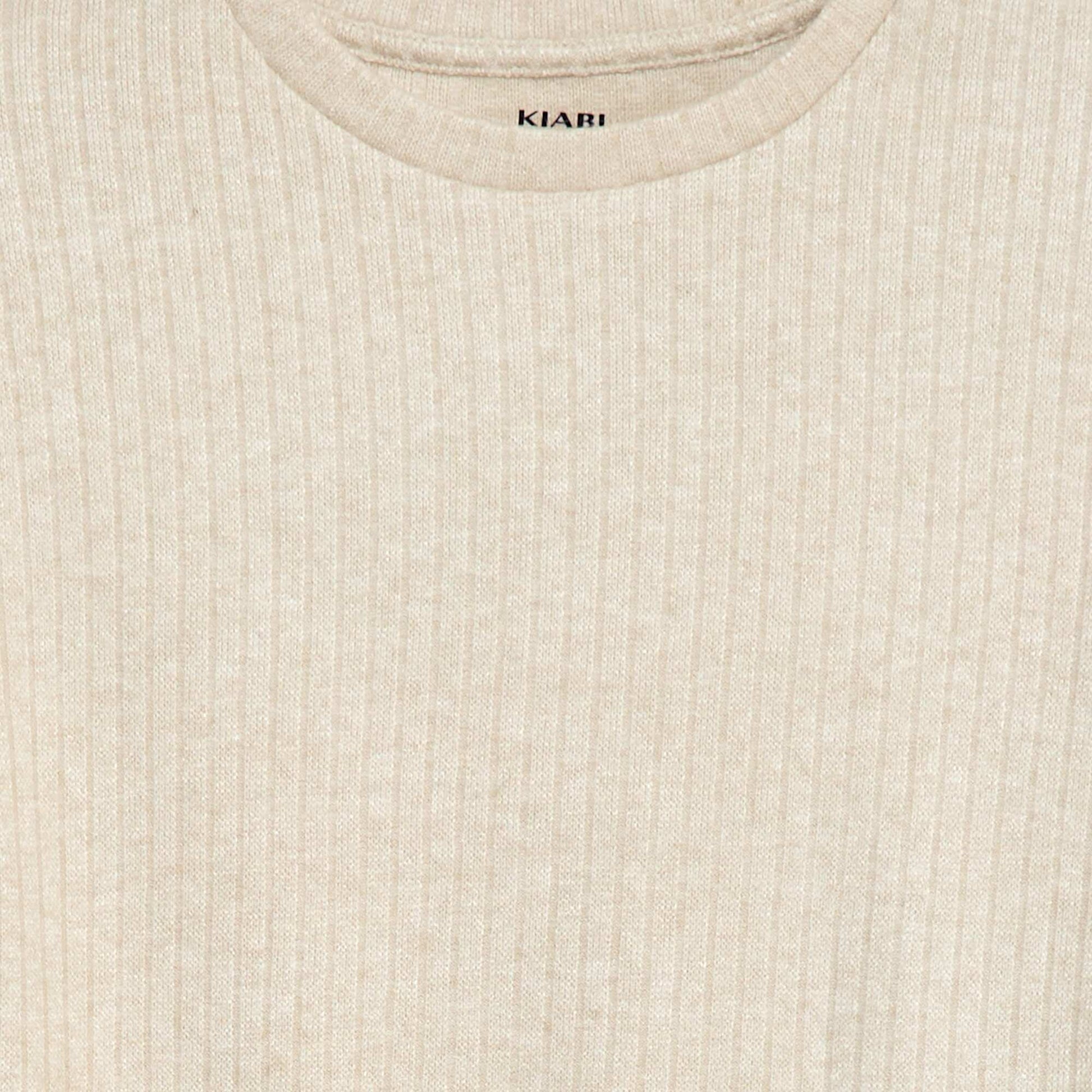 T-shirt col rond BEIGE