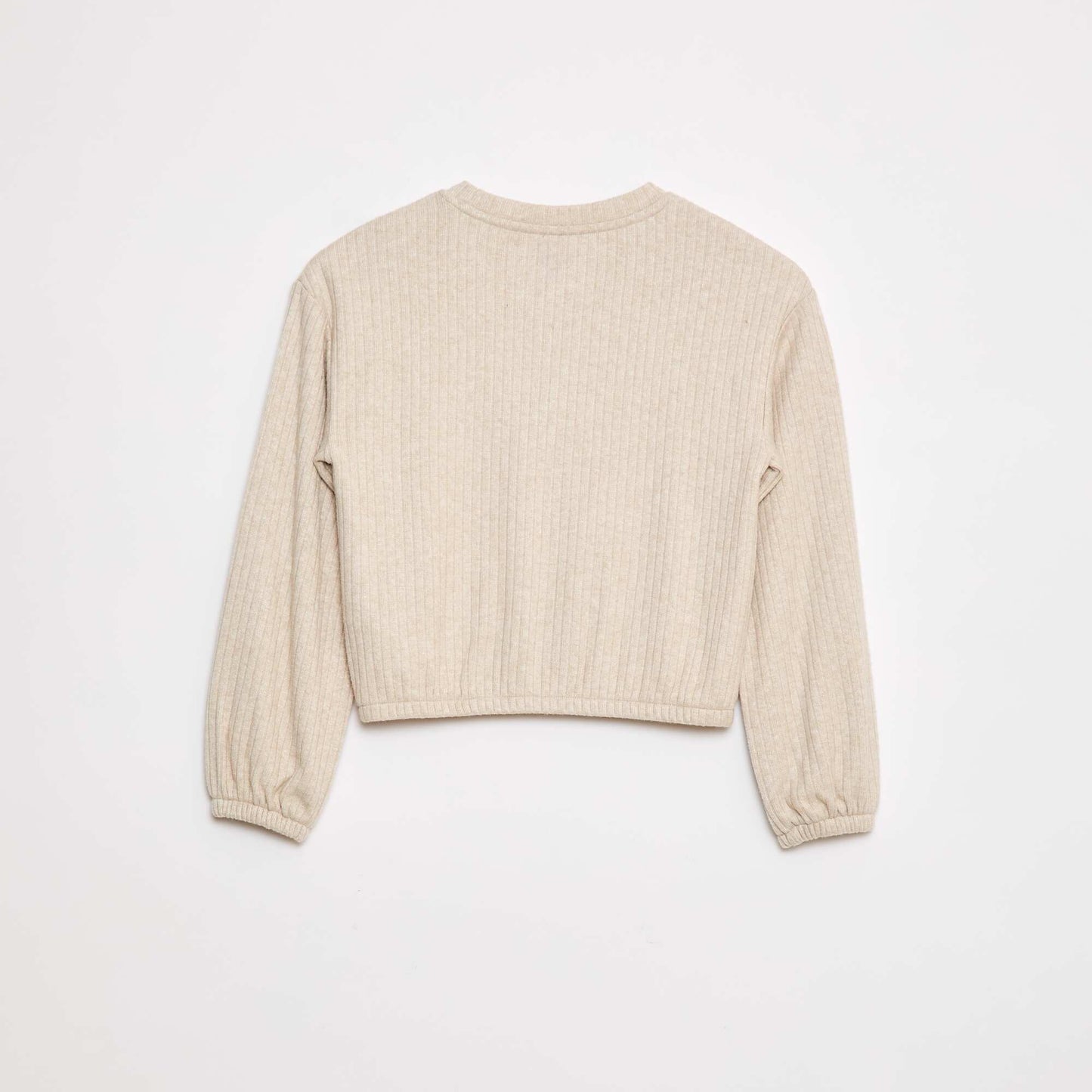 T-shirt col rond BEIGE