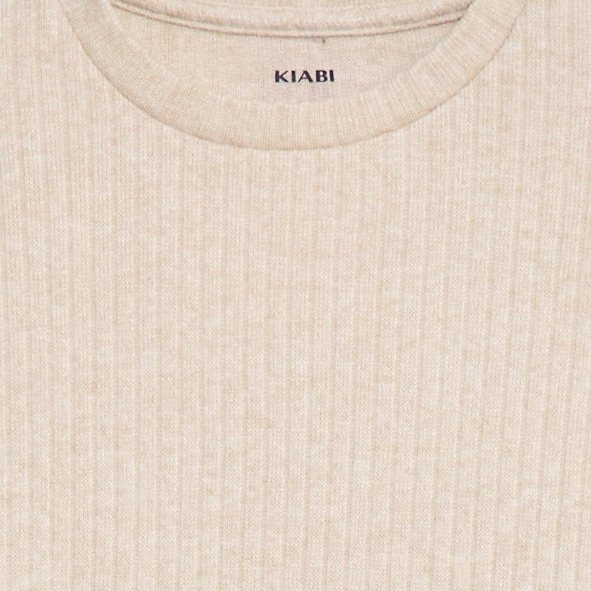 T-shirt col rond BEIGE