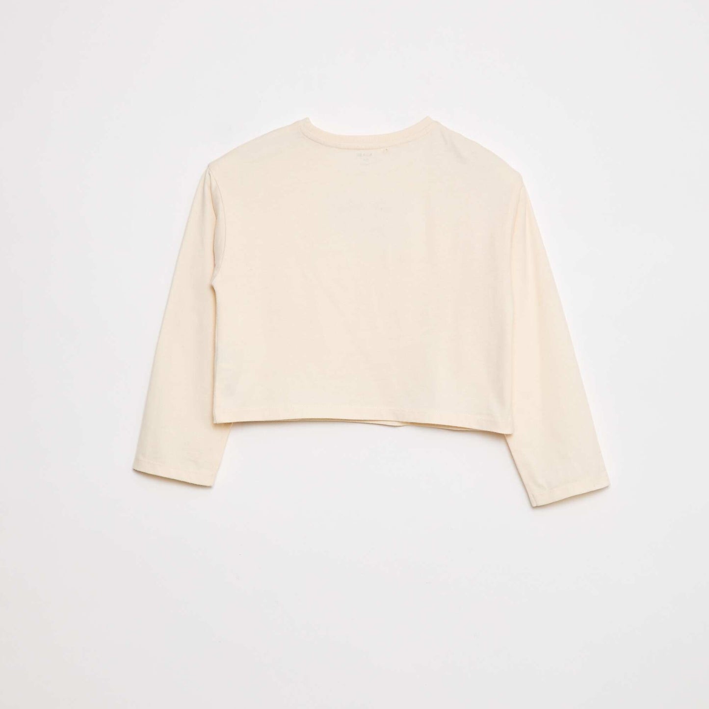 T-shirt à manches longues brodé BEIGE