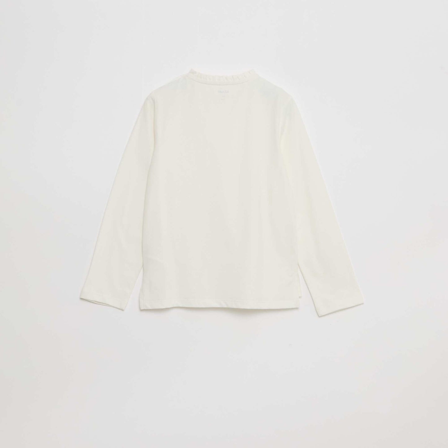 T-shirt avec col rond à froufrous - So Easy BLANC