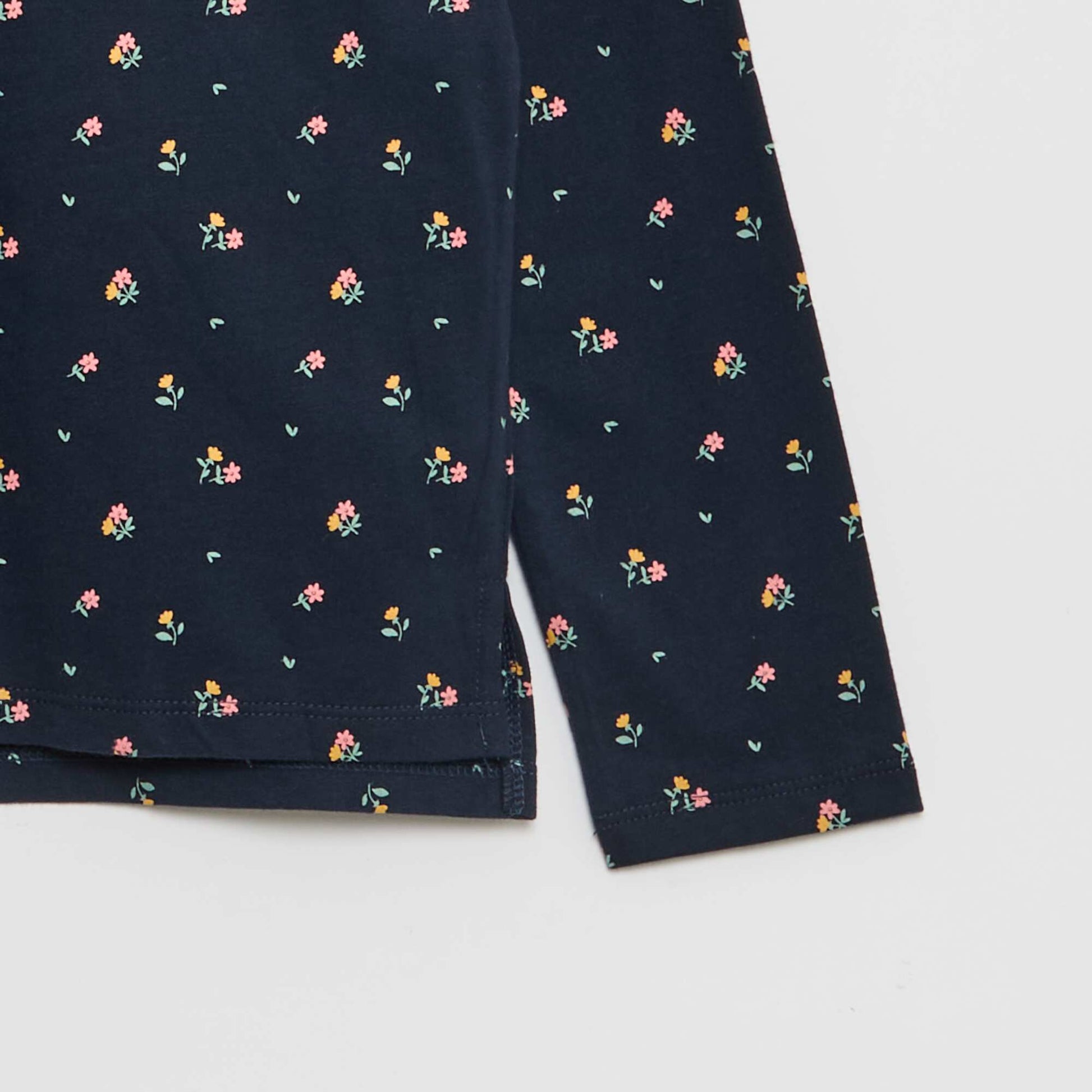 T-shirt avec col rond à froufrous - So Easy BLEU