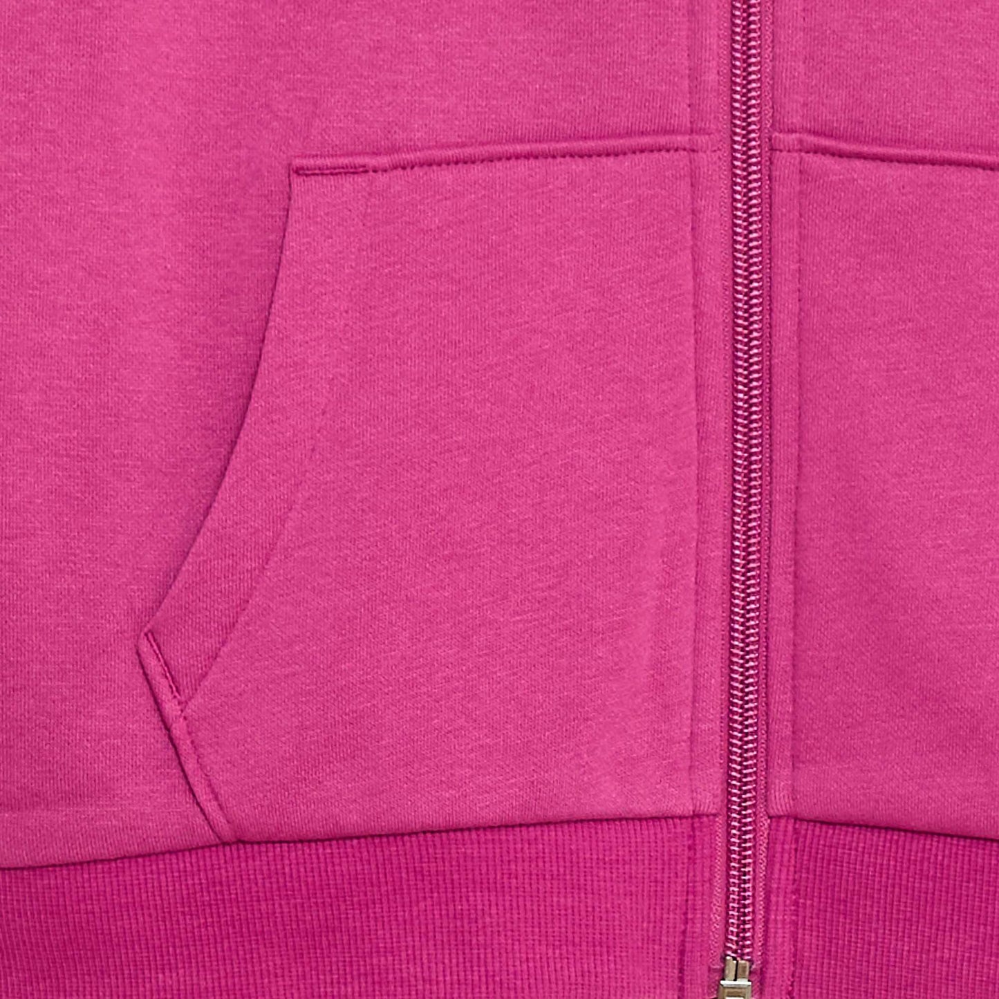 Sweat uni zippé à capuche ROSE