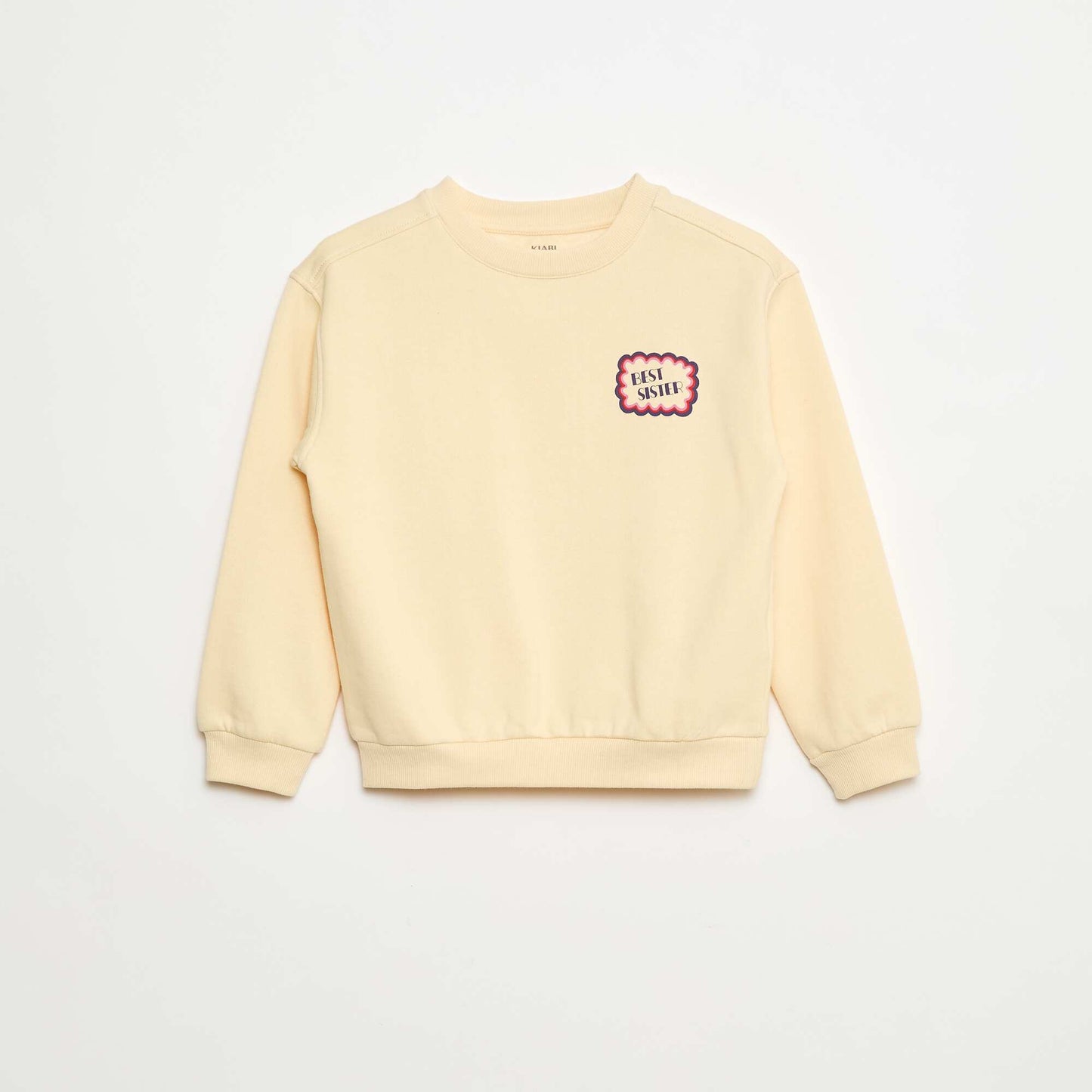 Sweat imprimé message 'sisters' BEIGE